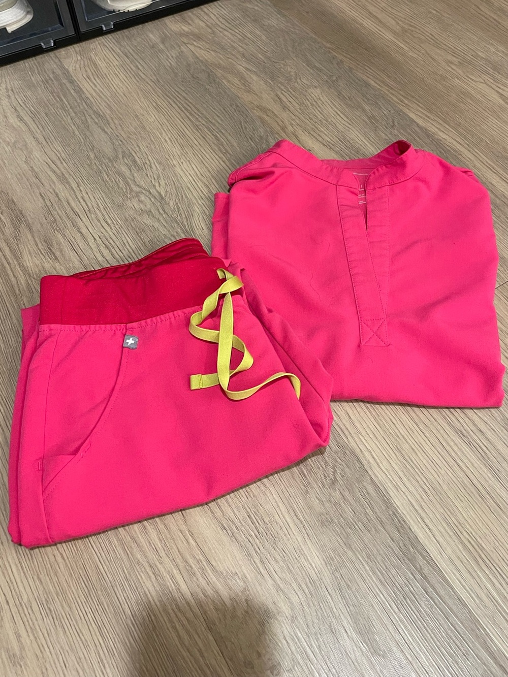 Figs Hot Pink Scrub Set - Zamora Pants and Rafaela Top